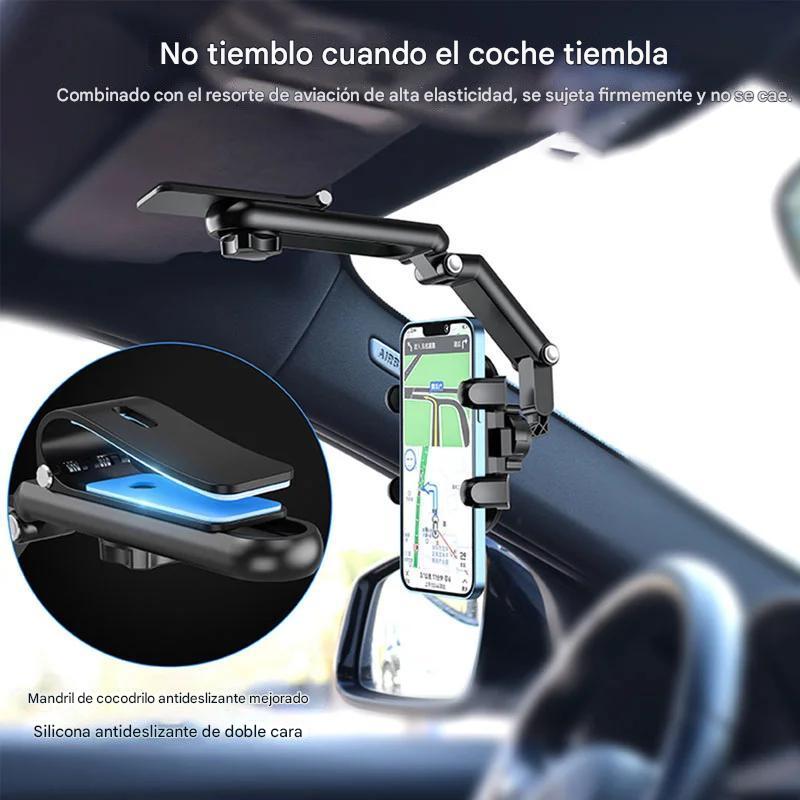 Safe View: Soporte 360° para Celular en Parasol: Manejá Seguro y con Todo a la Vista