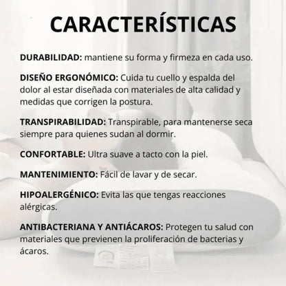 DELUXE ERGONOMIC PLUS Almohada Ortopedica 3d Con Alineación Cervical Perfecta