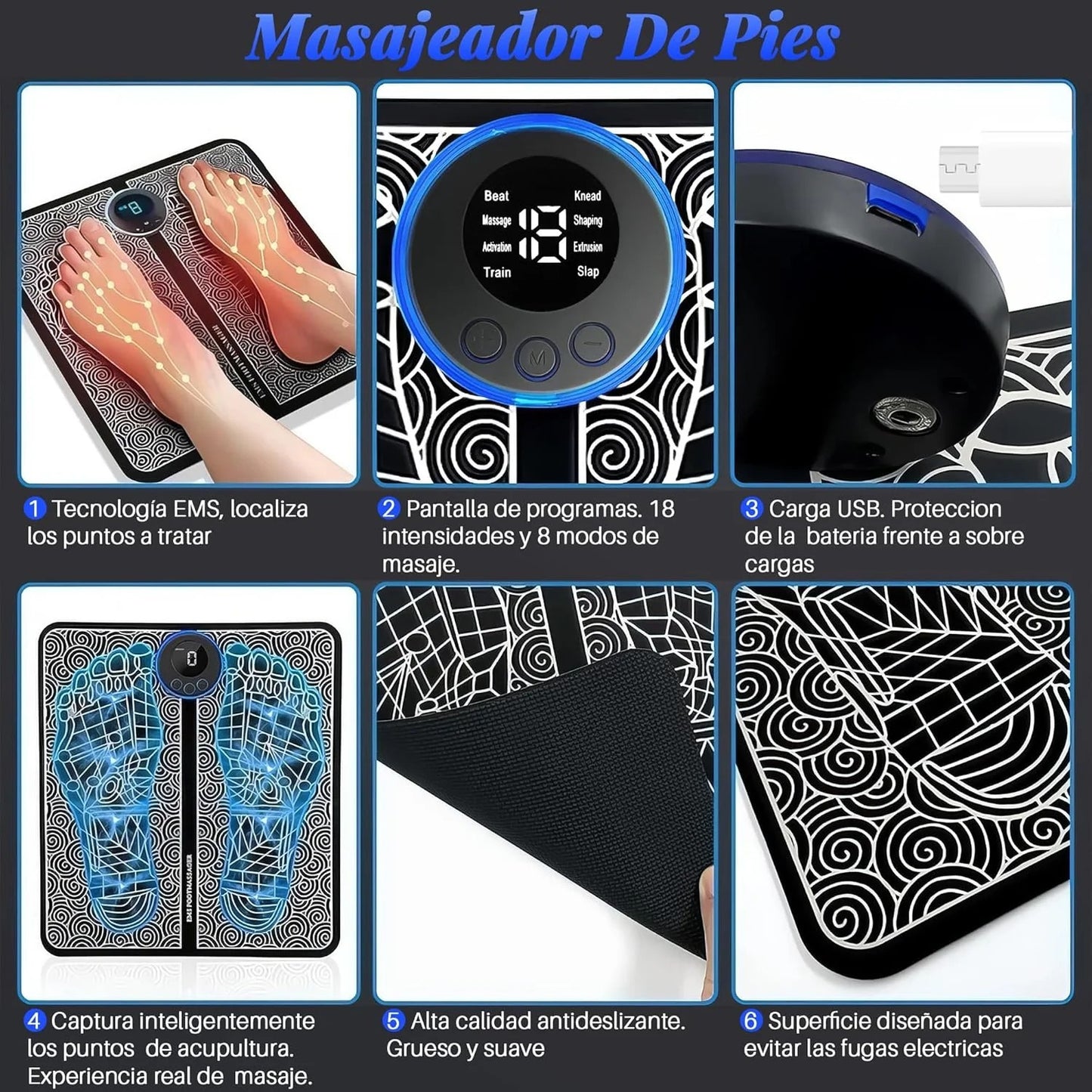 TAPETE TERAPÉUTICO MASAGEADOR DE PIES