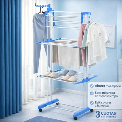 Tendedero para ropa 3 niveles plegable™