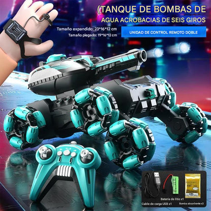 El regalo más épico del 2025: ¡ Carro Tanque Lanza bolas de Hidrogel con control remoto + manilla de control!