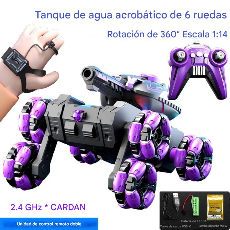 El regalo más épico del 2025: ¡ Carro Tanque Lanza bolas de Hidrogel con control remoto + manilla de control!
