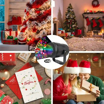 Proyector Navideño LED Ultra Brillante 16 figuras – Decora tu hogar en segundos