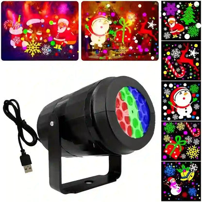 Proyector Navideño LED Ultra Brillante 16 figuras – Decora tu hogar en segundos
