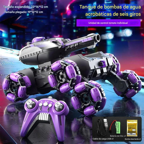 El regalo más épico del 2025: ¡ Carro Tanque Lanza bolas de Hidrogel con control remoto + manilla de control!