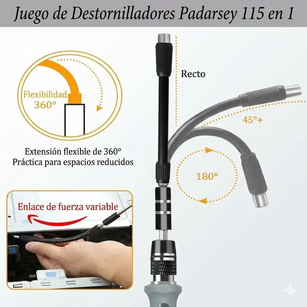 Destornillador de precisión 115 en 1 - Repara Cualquier Dispositivo