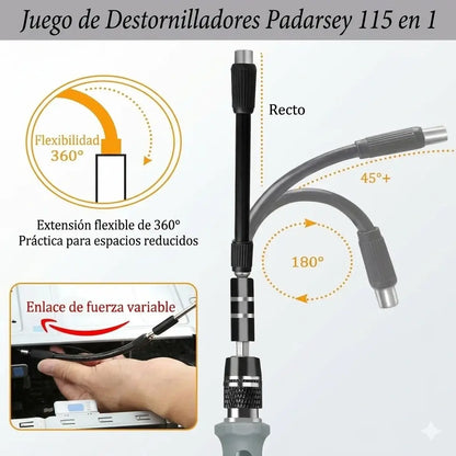 Destornillador de precisión 115 en 1 - Repara Cualquier Dispositivo