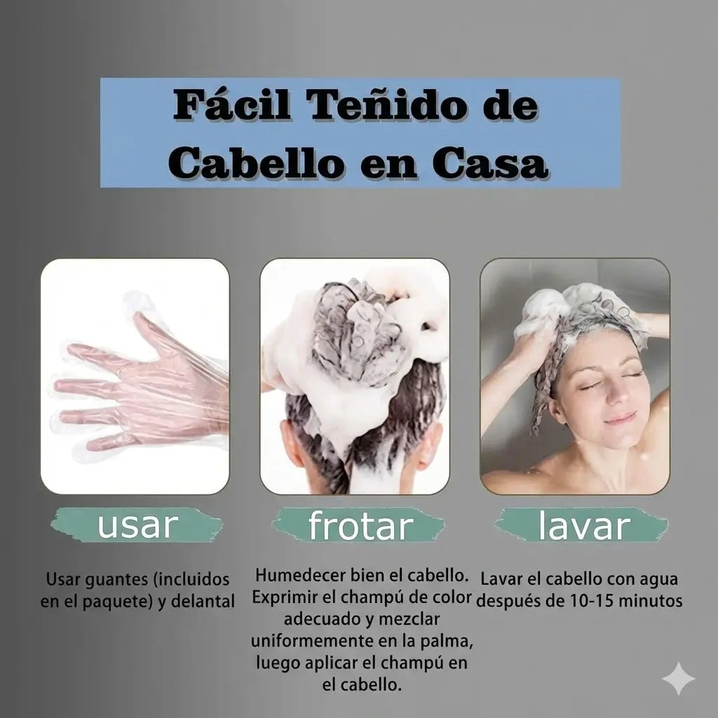 Shampoo 3 en 1 Cubre Canas - ¡Tratamiento Diario para tapar las CANAS de Forma Efectiva!