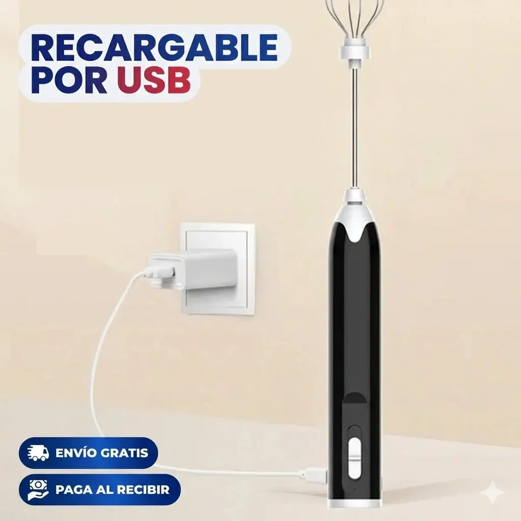 Batidor Espumador Pro-Mix™: Disfruta de un Café de Especialidad en Casa en Solo 15 Segundos.
