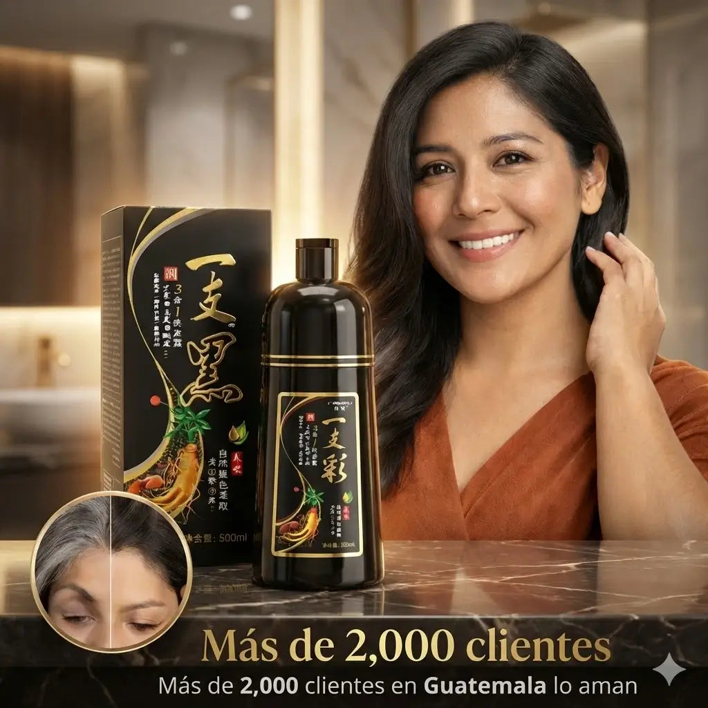 Shampoo 3 en 1 Cubre Canas - ¡Tratamiento Diario para tapar las CANAS de Forma Efectiva!