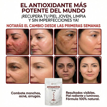 Astaxantina Premium 12mg: El antioxidante más potente de la naturaleza para proteger tu vitalidad desde el interior