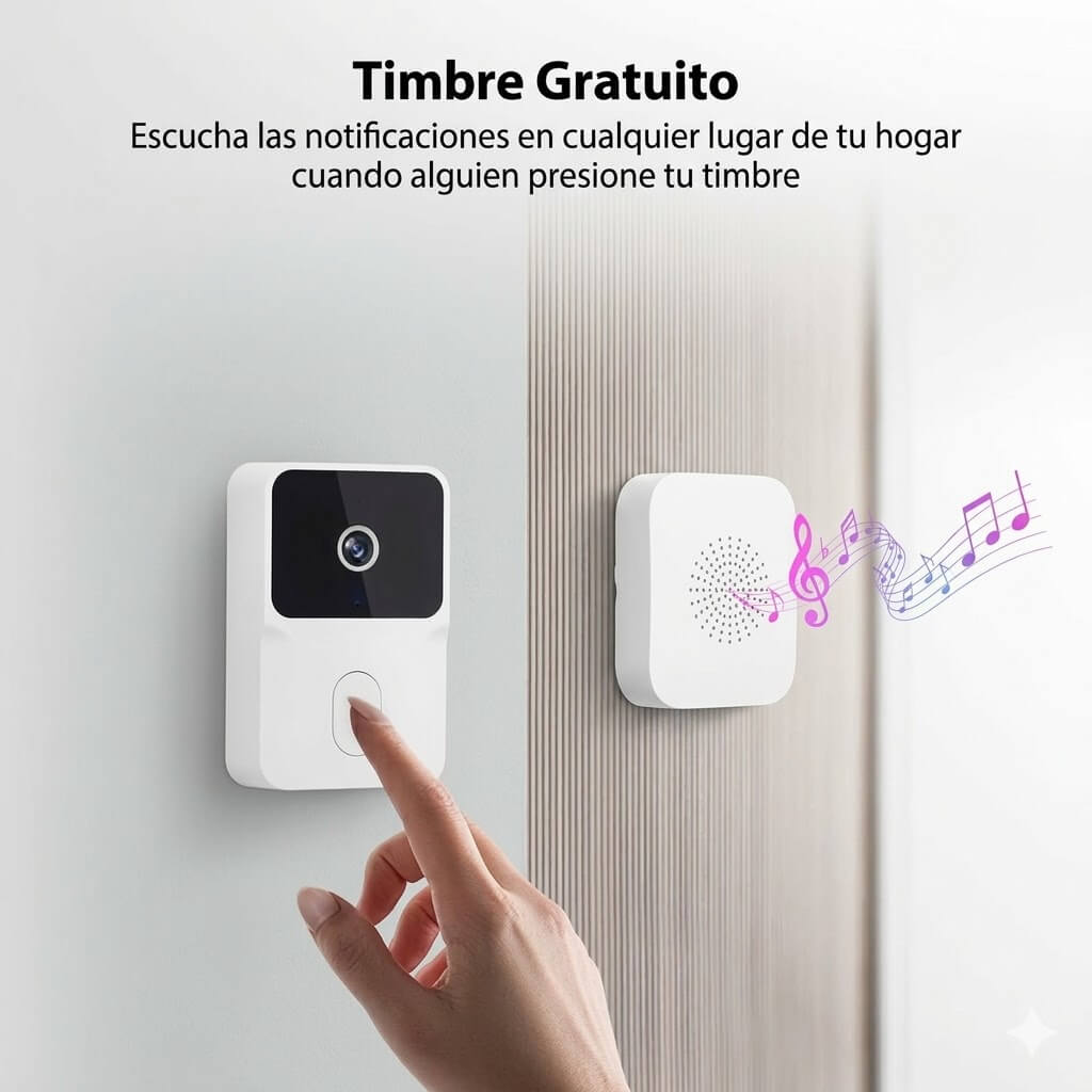 Timbre de cámara inalámbrica de video inteligente