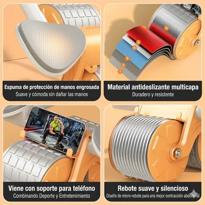 Rueda Abdominal Inteligente - Fortalece tu Core con Máxima Estabilidad y Cero Tensión en tu Espalda.