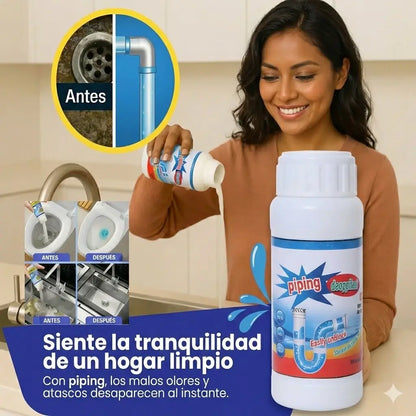 Polvo Piping : El poder que destapa tus caños sin esfuerzo