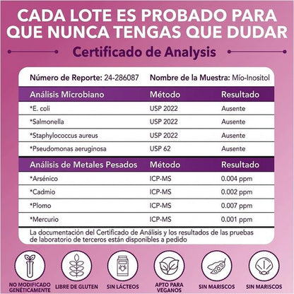 Myo-Inositol con Ashwagandha - Apoya Balance Hormonal y Ciclo Menstrual (30 Cápsulas)