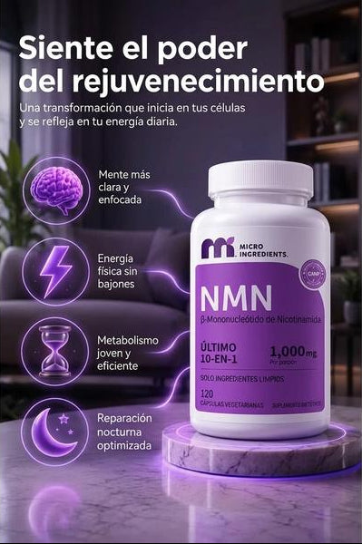 NMN Complex - Apoya Energía Celular y Vitalidad Juvenil 500mg (60 Cápsulas)