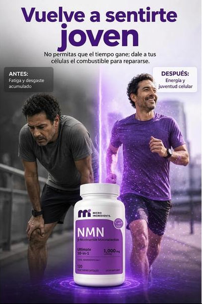 NMN Complex - Apoya Energía Celular y Vitalidad Juvenil 500mg (60 Cápsulas)
